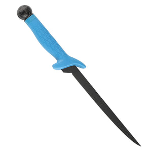 8" Narrow Fillet Knife - Blue Handle with Black Knob - ManOwar Fishing Co.