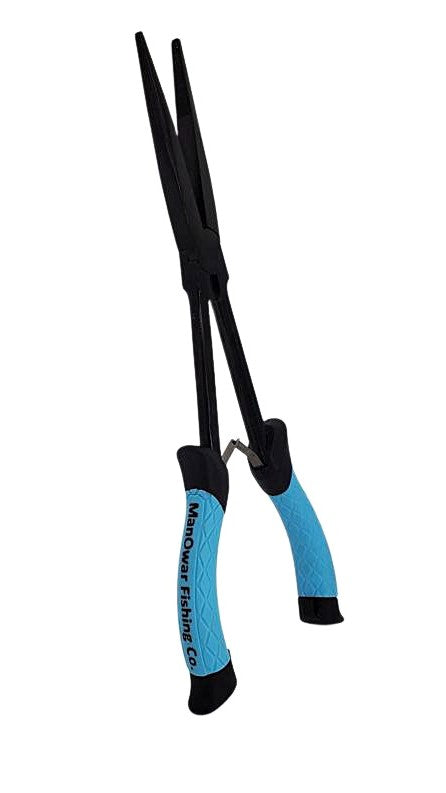 EN FISHING TOOLS Long Bent Nose Plier 11-Inch Long Reach 45-Degree  High-Quality Safety For Handling Toothy Fish Easy For Removing Hook Easy  Operation With One Hand For Professional (Black-Blue) Visit the EN FISHING  TOOLS Store