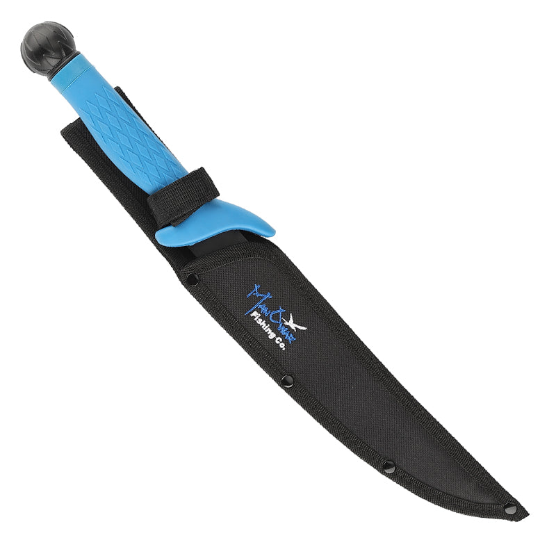 9 Flex Hybrid Fillet Knife Blue Handle with Black Knob - ManOwar