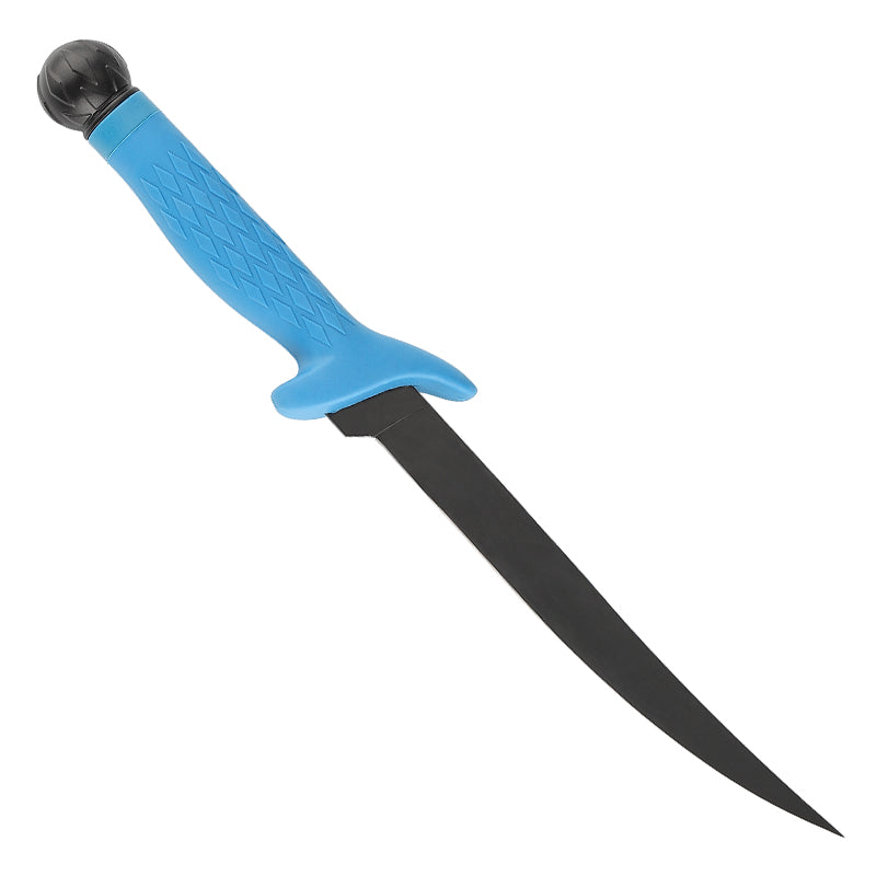 8" Flex Fillet Knife - Blue Handle with Black Knob - ManOwar Fishing Co.