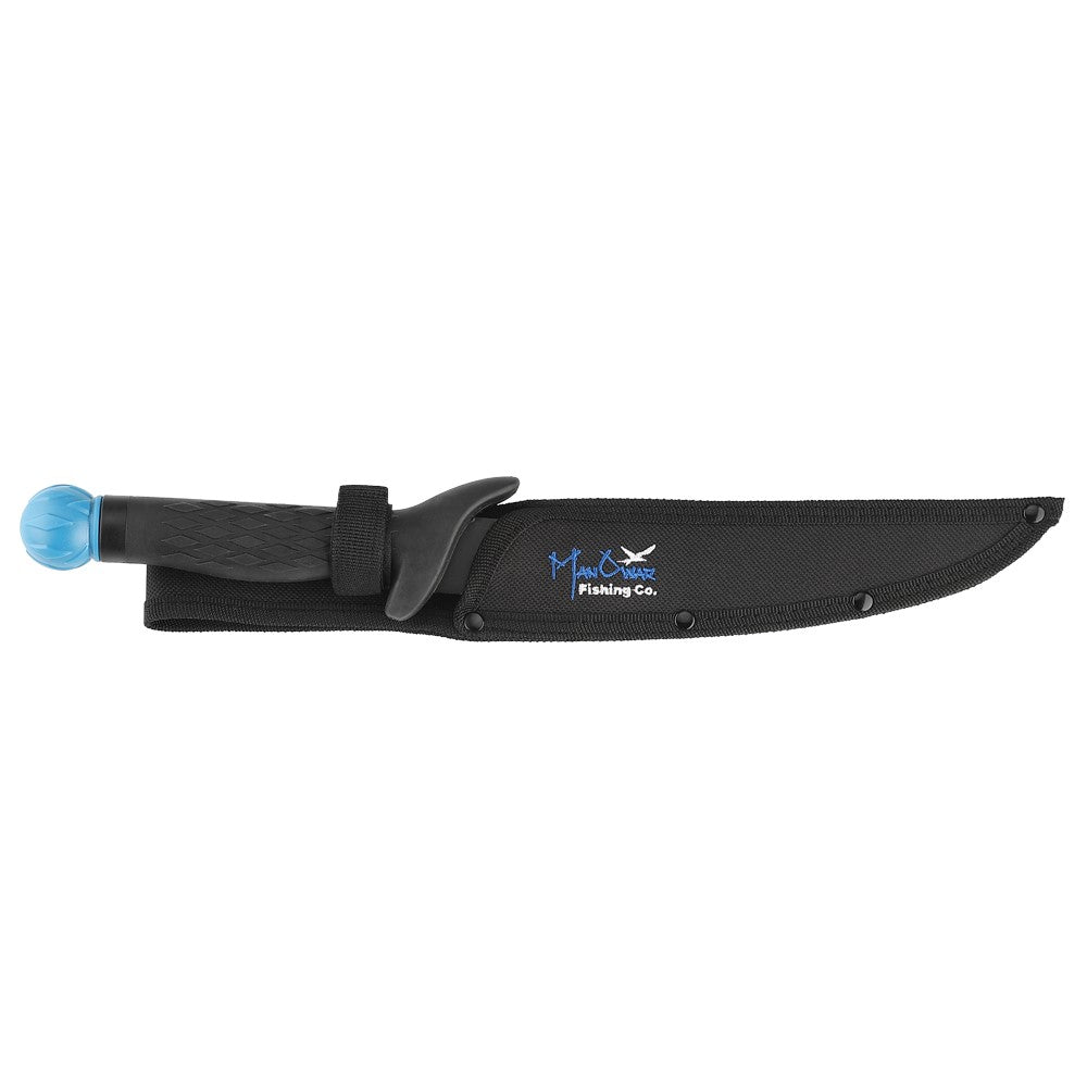 7 Flex Fillet Knife - Blue Handle with Black Knob - ManOwar